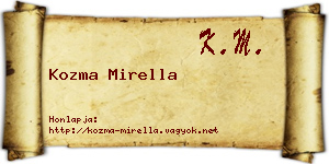 Kozma Mirella névjegykártya