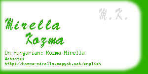 mirella kozma business card